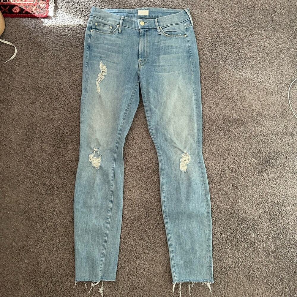 MOTHER Looker Ankle Fray Jeans